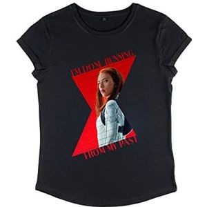 Marvel Black Widow-Stop Running damesshirt met lange mouwen, zwart.