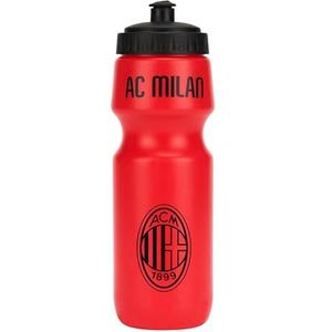AC Milan sportfles, 700 ml, rood Classic Crest - plastic deksel - BPA-vrij en druppelvrij - voor alle Rossoneri-fans - Officieel Ac Milan product
