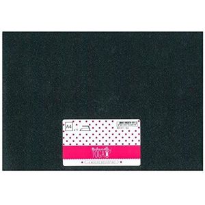 Toga MEG811 glans opstrijkbare sticker stof zwart 21 x 30 x 0,1 cm