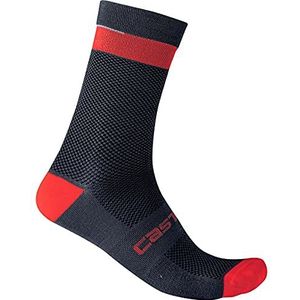 CASTELLI alpha 18 sokken heren, Savile blauw/rood, S