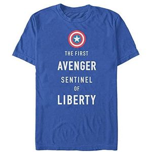 Marvel Avengers Classic Sentinel Liberty Organic T-shirt met korte mouwen, Bright Blue, S, Helder blauw