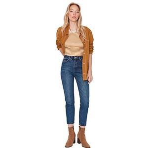 Trendyol Trendyol Dames Mama Jeans Dames (1 stuk), Navy Blauw