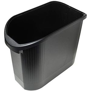 Exacompta - Ref 42714D – prullenbak zonder inzet TOPLINE – inhoud 26 liter – afmetingen: 48,0 x 24,0 x 36,5 cm – kleur: zwart
