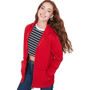 Trendyol Sweatshirt – bruin – oversized, rood X, S, rood x