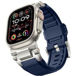 SERDAS Bracelet de rechange FKM pour Apple Watch Ultra 2/Ultra 49 mm/45 mm/44 mm/42 mm pour homme, bracelet de rechange pour iWatch SE2/SE/9/8/7/6/5/4/3/2/1, One Size, Agate