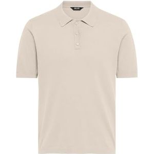 ONLY & SONS Onswyler Life Reg 14 SS Poloshirt Knit Noos Poloshirt voor heren, Star White
