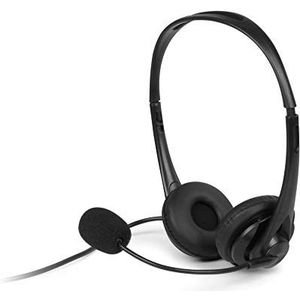 Aluratek AWHU01FJ USB-stereo hoofdtelefoon met microfoon ruisonderdrukking en online bediening, voor leren op afstand, zoom, MS-teams, videoconferenties, Skype, games, muziekspel,