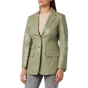 caspio Blazer Femme en Simili Cuir 29026788-CA06, Gris Olive, M, Gris olive, M