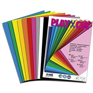 PLAY-CUT, 50 vellen DIN A4 karton, 220 g/m², 10 kleuren