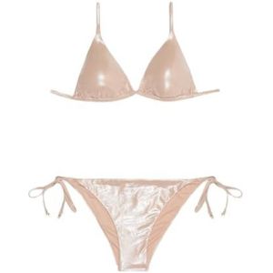 EMPORIO ARMANI Bikini triangle à pois pour femme Rose S, Micro pois roses, S