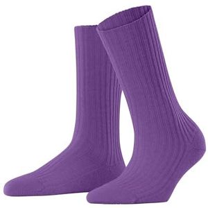 FALKE Cosy Wool Boot W SO Viscose wol, kasjmier, effen, 1 paar damessokken (1 stuk), Paars (Pink Iris 8943) - milieuvriendelijk