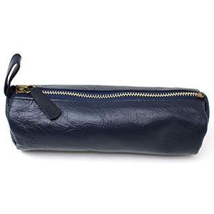 Artway Indigo Doodle etui van zacht leer, Navy Blauw, leren etui