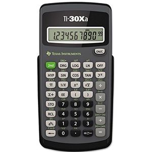 Texas Instruments TI 30 XA Basic Wetenschappelijke rekenmachine met enkele regels display en algemene wiskundige en wetenschappelijke functies - 5803003