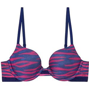 Savage X Fenty T-Shirt beha, onzichtbare beha voor dames, Millennial Pink Tiger Print (roze), 90 A, Millennial Pink Tiger Print Pink