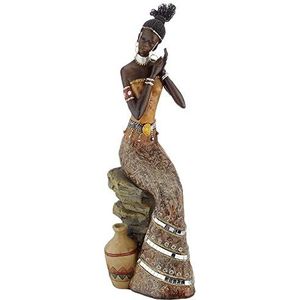 Pajoma 57537 Afrikaanse decoratie massai vrouw, hars, hoogte: 35,5 cm