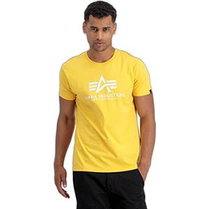 ALPHA INDUSTRIES basic t-shirt heren, zonnegeel