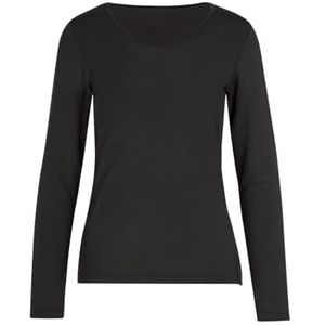 Trigema Dames 3/4 mouw shirt van viscose, zwart (008)