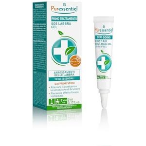 Puressentiel - SOS Labiale - Gel réparateur - Aide à apaiser les pincements et les sensations de brûlure des lèvres - Effet frais immédiat - Avec 10 huiles essentielles - Tolérance cutanée optimale -
