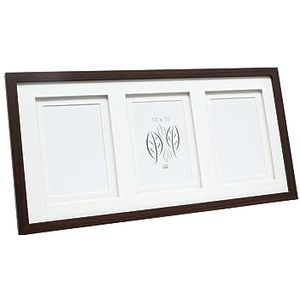 Deknudt Frames S65KQ3 fotolijst voor 3 foto's, hout, bruin, 10 x 15 cm