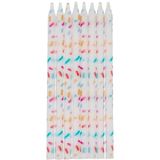 Folat 24193 Cozy Sprinkles 24 stuks verjaardagskaarsen voor verjaardag, decoratie voor kinderen, feesten, bruiloften, bedrijfsfeesten, verjaardagen, meerkleurig, 10 cm