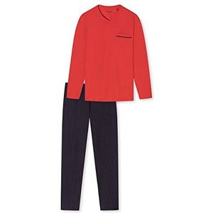 Schiesser Pyjama lang heren Pijama set, rood, 64, Rood