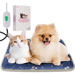 secretmotion Warmtekussen voor huisdieren, honden en katten, thermostatische deken met kauwkoord 70 x 45 cm