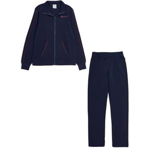 Champion Legacy Heritage W Sweatsuits - Ultralight Powerblend Fleece High Neck/Straight Hem Trainingspak voor dames, Navy Blauw