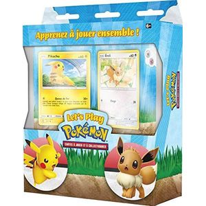 Let's Play Pikachu en Eevee Decks uit het Pokémon-verzamelkaartspel (2 kant-en-klare decks met 60 kaarten met accessoires)