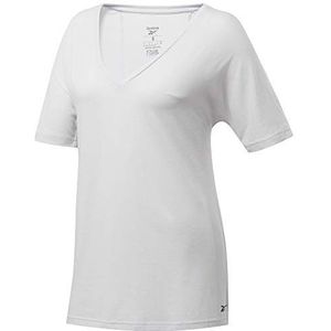 Reebok TS AC+Cotton Tee T-shirt voor dames, wit (porselein)