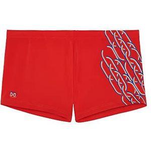 Hom Boxer de bain Winner pour homme, Rouge avec motif, M