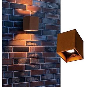 SLV Wandlamp RUSTY UP/DOWN WL/verlichting voor muren, paden, ingangen, LED-spots buiten, tuinverlichting / IP65 14W 548lm roest 1004650