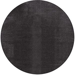 Mia's Olivia tapijt, wasbaar, rond, donkergrijs, 120 cm