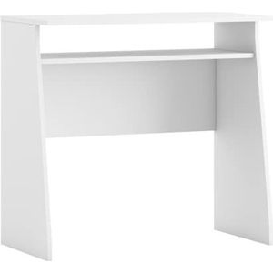 Skraut Home - Bureau | Compact en veelzijdig | 80 x 40 cm kleine kamer | tafel, kantoor, extra meubels | kleur wit | moderne stijl