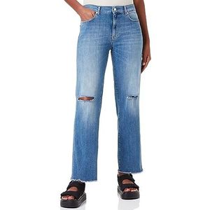 Love Moschino Pantalon décontracté Femme, Bleu, 31