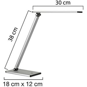 UNILUX 400077409 LED TERRA LED lamp grijs metaal EU aluminium, geïntegreerd, 5 W, 38 x 30 x 18 cm