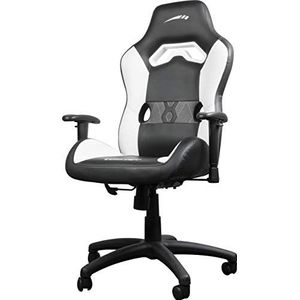 Speedlink LOOTER Gaming stoel, in hoogte verstelbaar, hellingshoek verstelbaar van 90 tot 110 graden, kunstleer, zwart en wit
