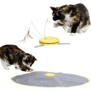 Kerbl 81666 2-In-1 Catch The Tailfeather, Kattenspeelgoed, 70 X 53 X 5 Cm