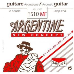 Savarez snaren voor akoestische gitaar, Argentinië 1510MF Light .011-.046w met lus voor Gypsy Jazz/Manouche/Maccaferri gitaren (stemvork 670 mm)
