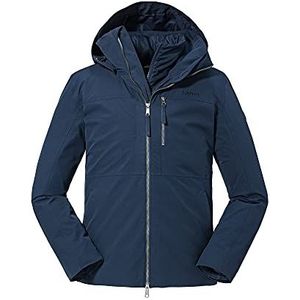 Schöffel KRAKAU M 3-in-1 winddichte en waterdichte winterjas van 4-weg stretch met afneembare capuchon, met afneembare gewatteerde jas, marineblauw blazer