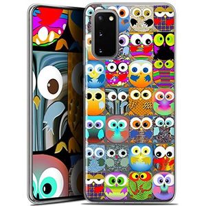 Caseink Beschermhoes voor Samsung Galaxy S20 (6,2 inch), Gel, motief HD, bedrukt in Frankrijk, Claude, design uil, zacht, ultradun