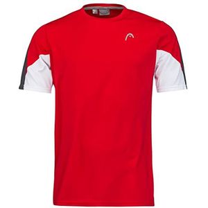 HEAD Club 22 Tech T-shirt voor jongens, XS dames, rood, XS, Rood