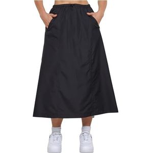Urban Classics Dames Ripstop Parachute Midi Skirt damesrok, zwart.