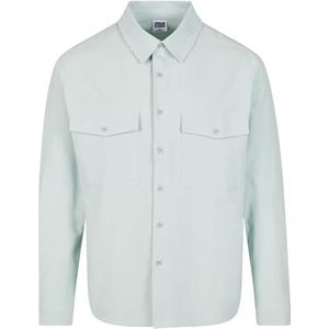 Urban Classics Basic T-shirt crêpe overhemd heren, frosted mint