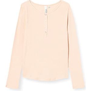 Little Pieces T-Shirt à Manches Longues LPTAYA LS Bouton Top Noos - pour Femme - Camouflage Rose - 146/152