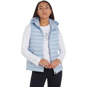 Tommy Hilfiger Lw Global Stripe Gewatteerd vest voor dames, Breezy Blue