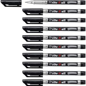 STABILO Write-4-all Marker, voor alle gladde oppervlakken, zwart, 10 stuks