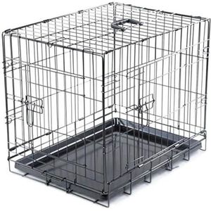 VADIGRAN Metalen kooi, opvouwbaar, klassiek, zwart, 61 x 46 x 51 cm, voor honden, maat M