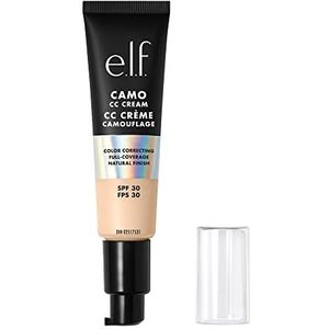 e.l.f. Camo CC Cream, kleurcorrigerende foundation, met gemiddelde tot volledige dekking en SPF 30, veganistisch en dierproefvrij, fairtrade, 100 W, 30 g