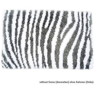 Vervaco Zebra Look tapijtset zebrapatroon, katoen, ecru, ca. 67 x 44 cm