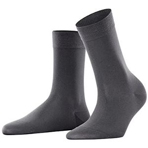FALKE Dames Cotton Touch duurzame ademende sokken dun effen kleur glanzende elegante platte teennaad voor dagelijks gebruik en werk, 1 paar, Grijs (Platinum 3903) nieuw
